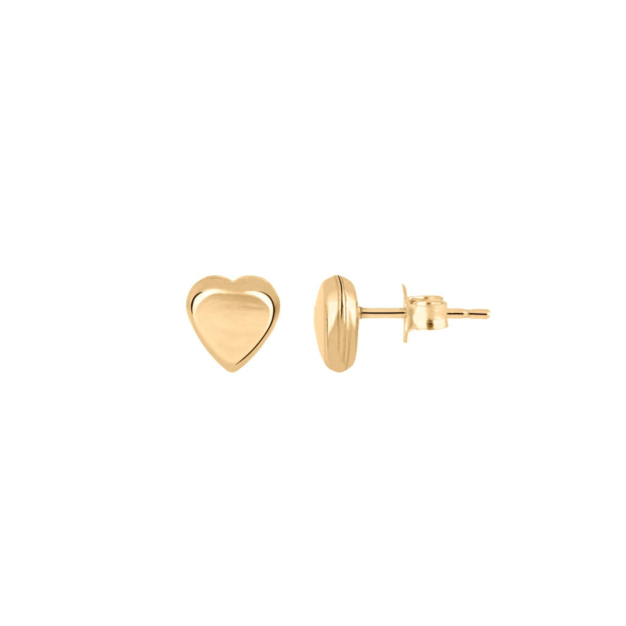 igold - Orecchini a lobo cuore in oro giallo 375% 9 kt
