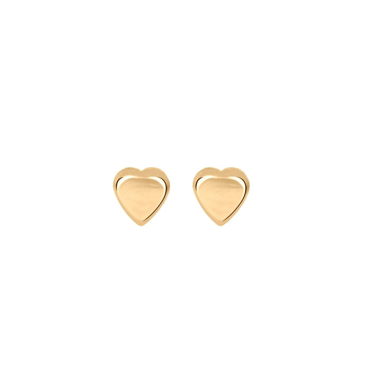 igold - Orecchini a lobo cuore in oro giallo 375% 9 kt