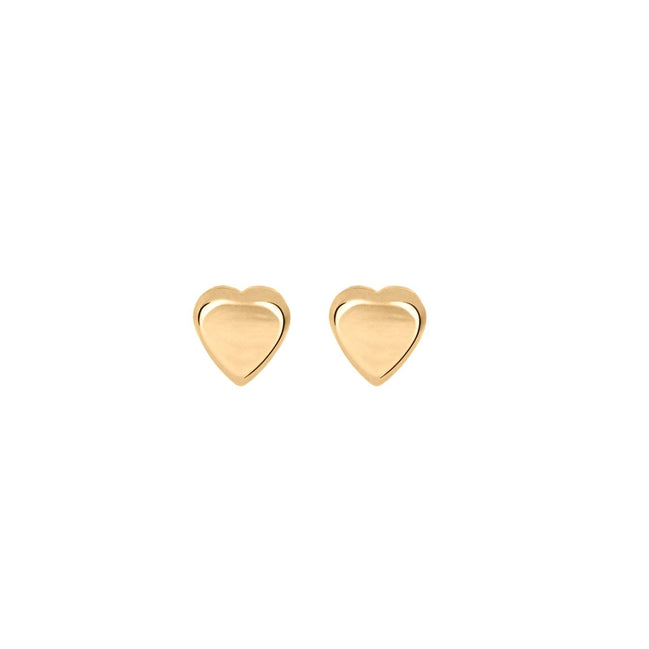 igold - Orecchini a lobo cuore in oro giallo 375% 9 kt