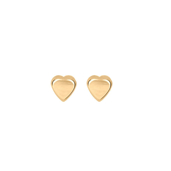 igold - Orecchini a lobo cuore in oro giallo 375% 9 kt