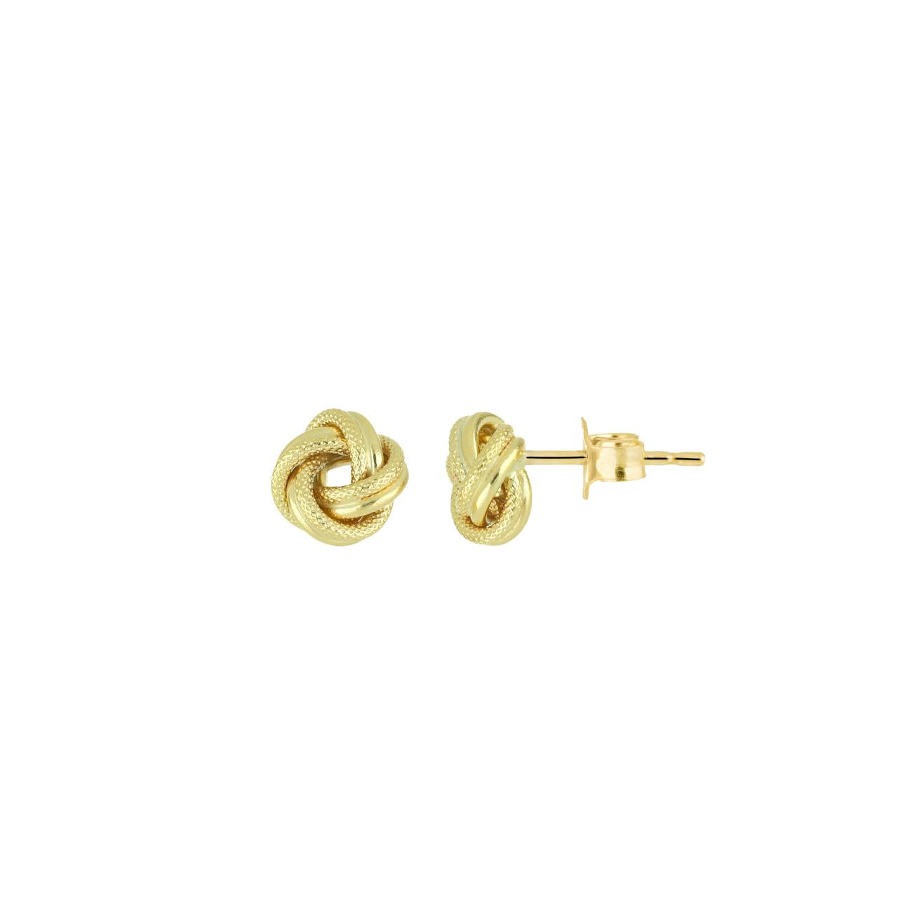 igold - Orecchini a nodo in oro giallo 375% 9 kt