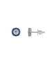 igold - Orecchini punto luce con contorno blu in oro 375% 9kt