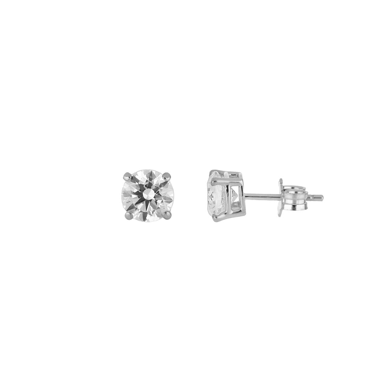igold - Orecchini punto luce solitario in oro bianco 375% 9 kt
