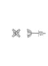 igold - Orecchini punto luce quadrato con zircone in oro bianco 375% 9 kt