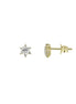 igold - Orecchini a stella con zirconi in oro giallo 375% 9 kt
