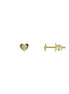 igold - Orecchini a cuore con zirconi in oro giallo 375% 9kt