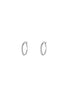 igold - Orecchini a cerchio con zirconi in oro bianco 375% 9 kt