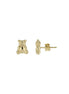igold - Orecchini a lobo orsetto in oro giallo 375% 9kt