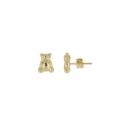 igold - Orecchini a lobo orsetto in oro giallo 375% 9kt