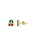 igold - Orecchini a lobo ciliegie smaltate in oro giallo 375% 9kt