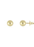 igold - Orecchini a lobo sfera liscia in oro giallo 375% 9 kt