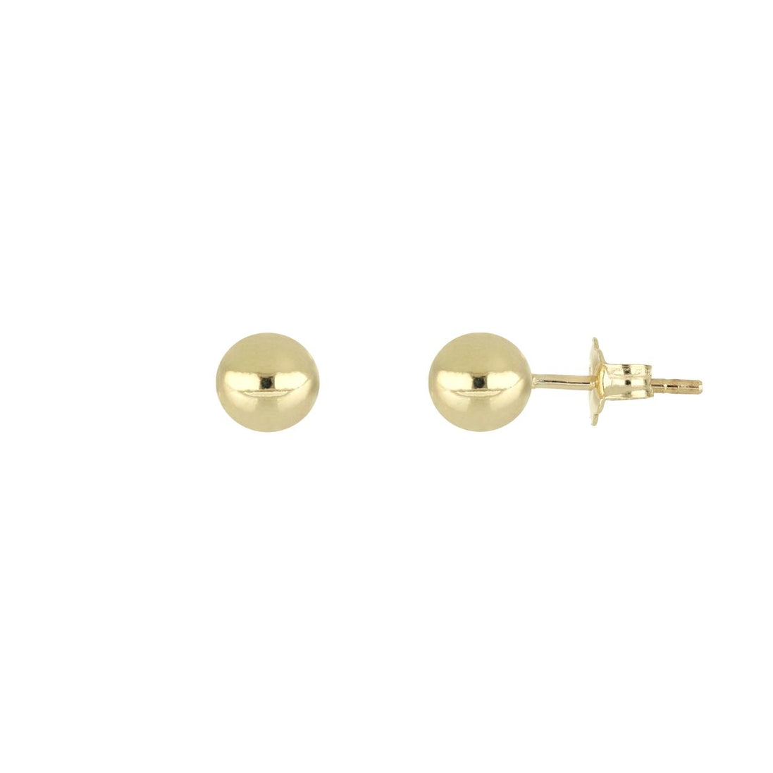igold - Orecchini a lobo sfera liscia in oro giallo 375% 9 kt