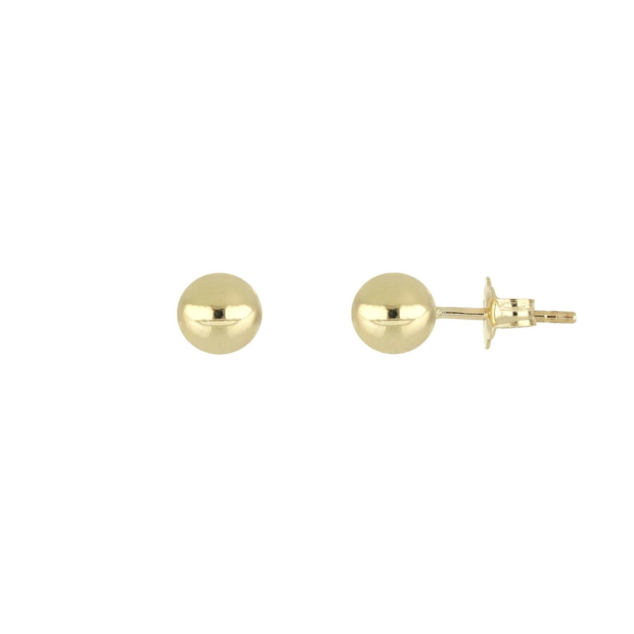 igold - Orecchini a lobo sfera liscia in oro giallo 375% 9 kt