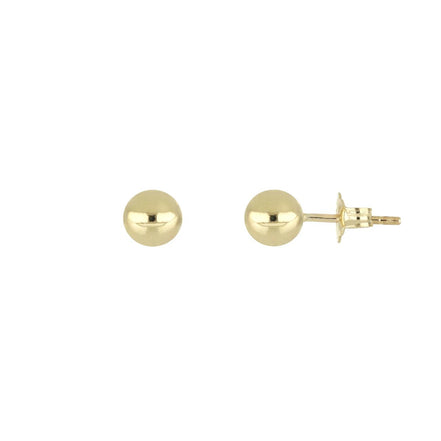 igold - Orecchini a lobo sfera liscia in oro giallo 375% 9 kt