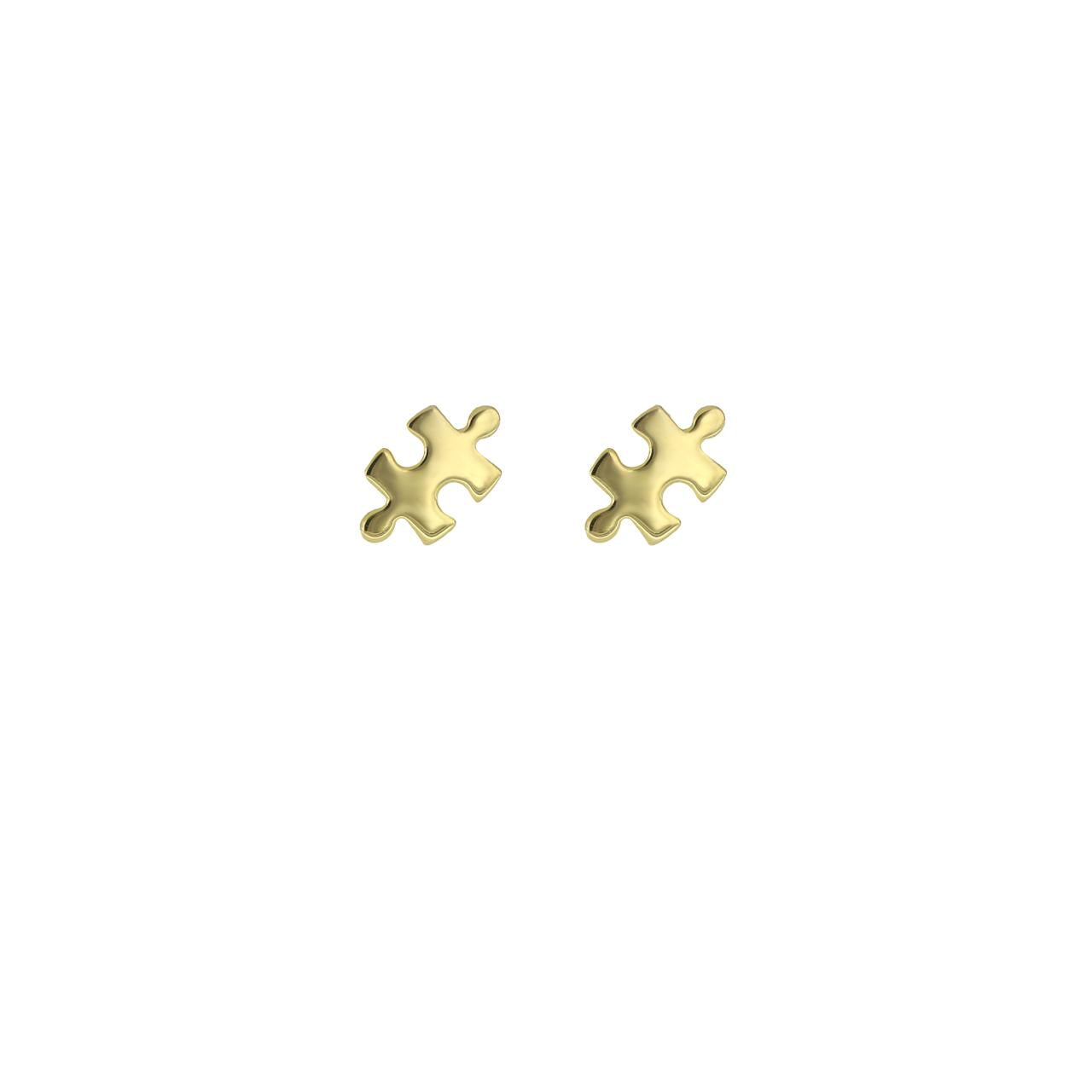 igold - Orecchini a lobo puzzle in oro 375% 9kt