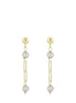 igold - Orecchini Pendenti con Perle e Catena in Oro 375% 9kt