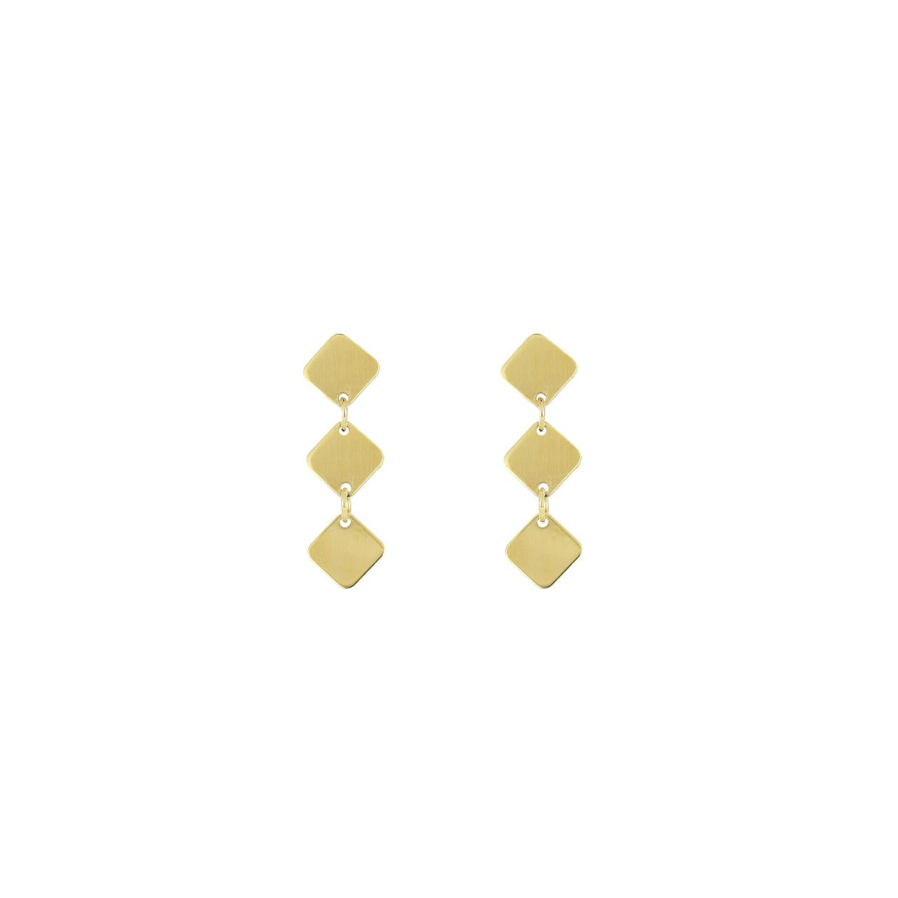 igold - Orecchini pendenti geometrici in oro giallo 375% 9kt
