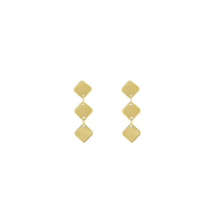igold - Orecchini pendenti geometrici in oro giallo 375% 9kt