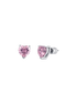 luca barra - ORECCHINI DONNA IN ACCIAIO CON ZIRCONE ROSA