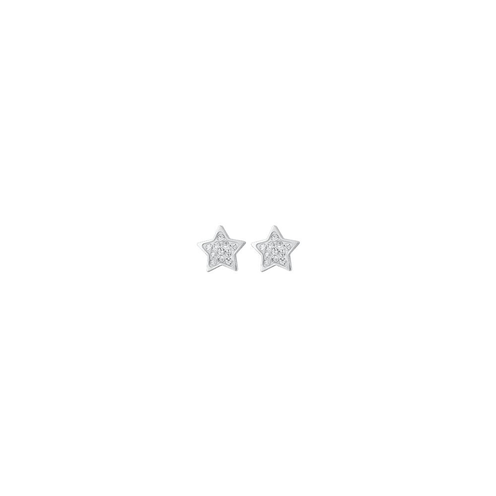luca barra - ORECCHINI DONNA IN ACCIAIO STELLA E CRISTALLI