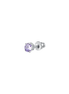 luca barra - MONO ORECCHINO DONNA IN ACCIAIO CON ZIRCONE VIOLA