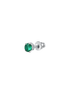 luca barra - MONO ORECCHINO DONNA IN ACCIAIO CON ZIRCONE VERDE