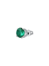 luca barra - MONO ORECCHINO DONNA IN ACCIAIO CON ZIRCONE VERDE