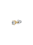 luca barra - MONO ORECCHINO DONNA IN ACCIAIO IP GOLD CON ZIRCONE BIANCO