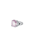 luca barra - MONO ORECCHINO DONNA IN ACCIAIO CON ZIRCONE ROSA