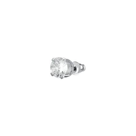 luca barra - MONO ORECCHINO DONNA IN ACCIAIO CON ZIRCONE BIANCO