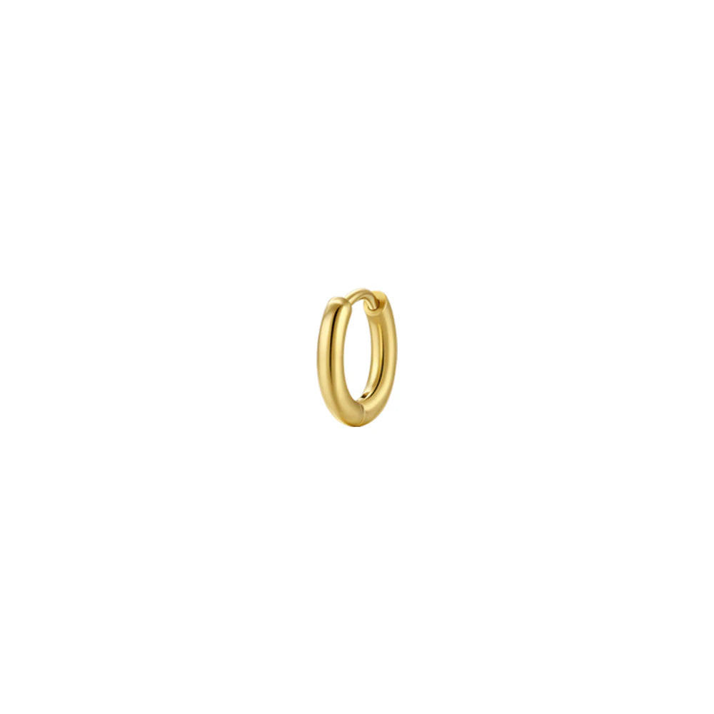 luca barra - MONO ORECCHINI DONNA A CERCHIO IN ACCIAIO IP GOLD
