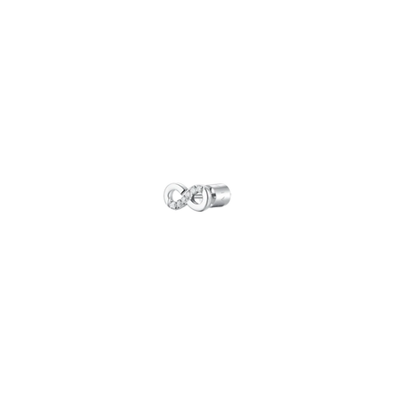luca barra - MONO ORECCHINO DONNA IN ACCIAIO CON INFINITO CON PUNTI LUCE ZIRCONE BIANCO