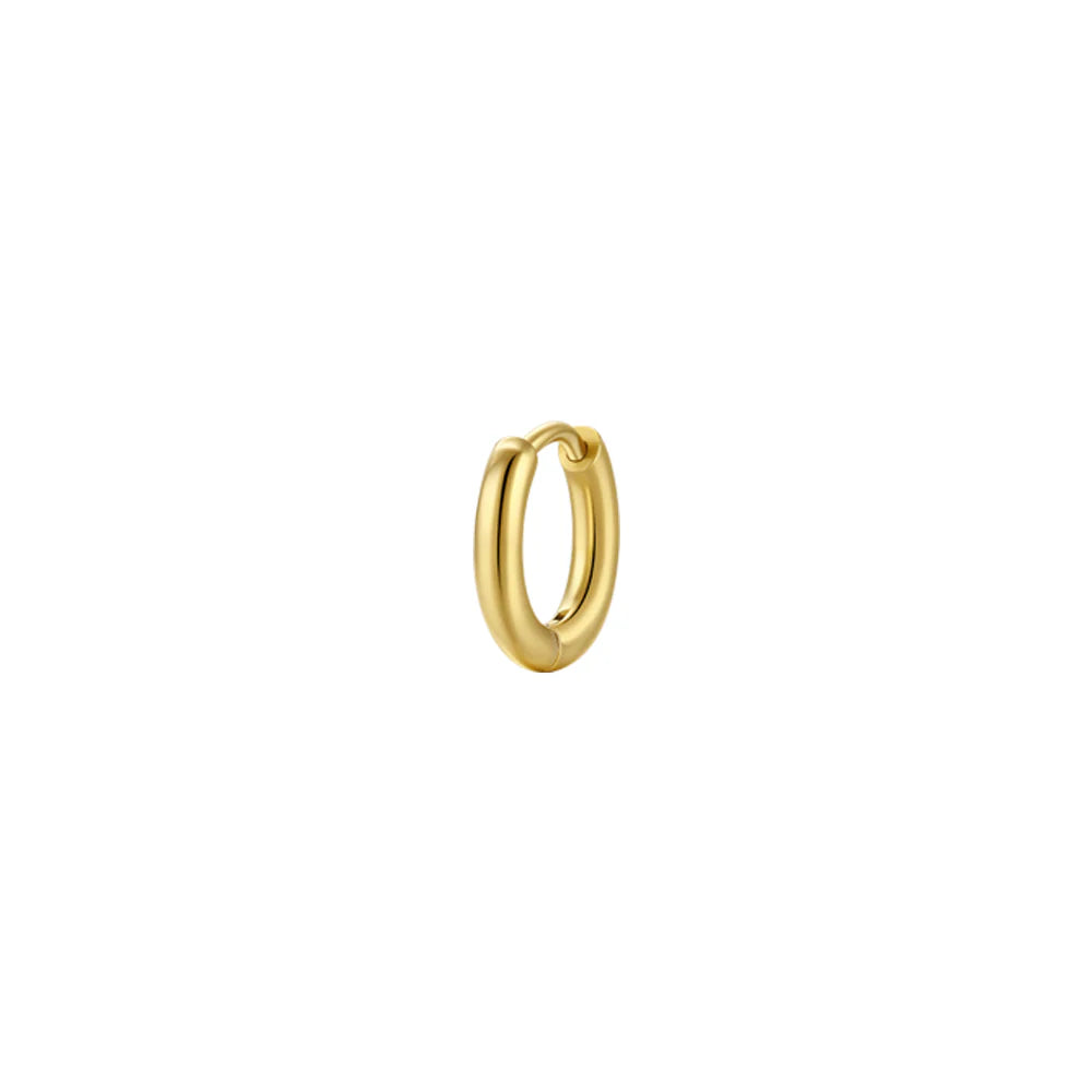 Luca barra - MONO ORECCHINI DONNA A CERCHIO IN ACCIAIO IP GOLD
