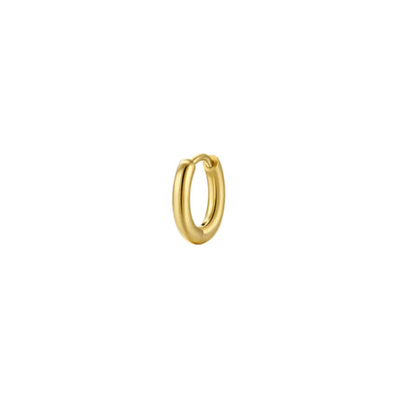 Luca barra - MONO ORECCHINI DONNA A CERCHIO IN ACCIAIO IP GOLD
