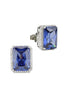 OR812B Orecchini a lobo con cristallo tanzanite circondato da zirconi
