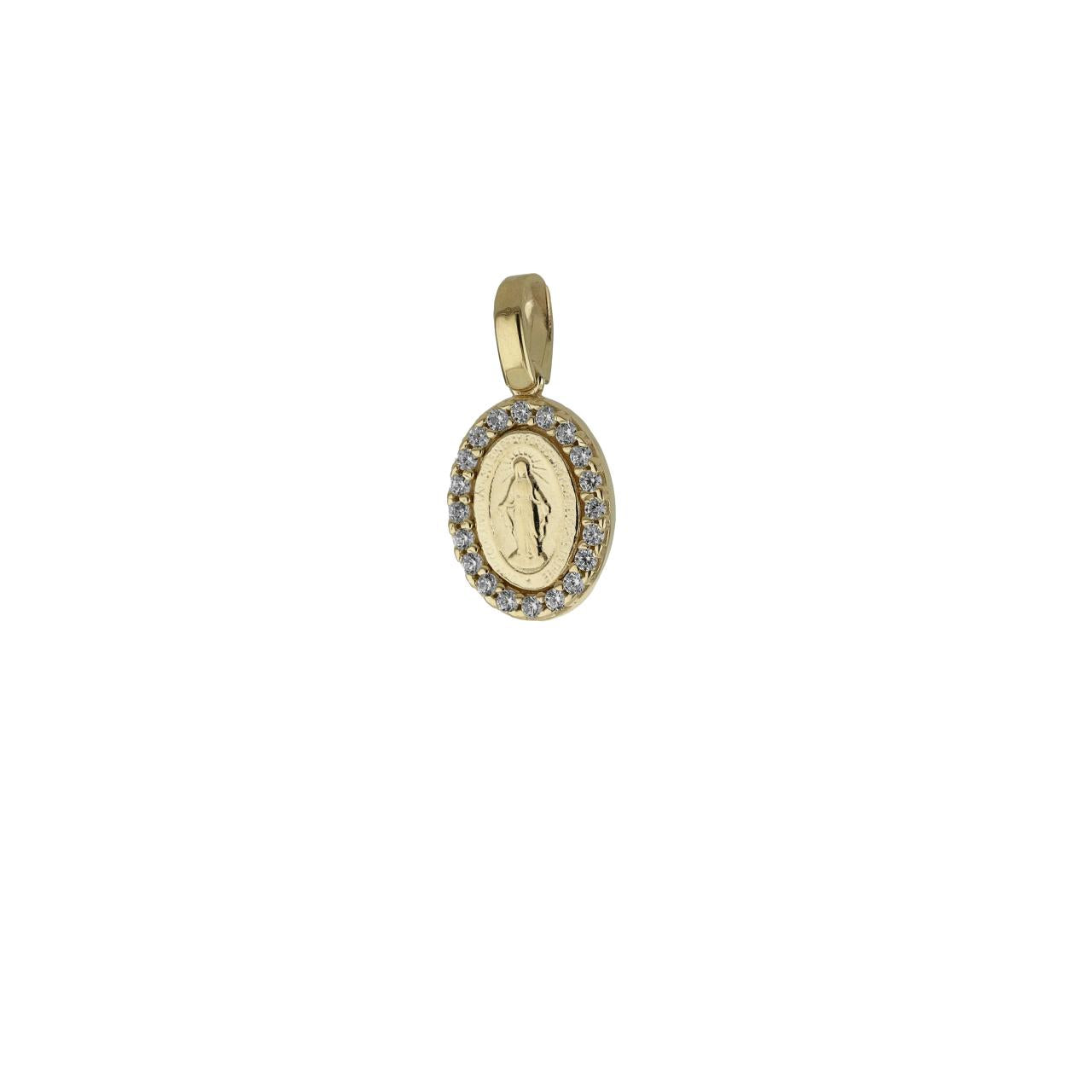 igold - Ciondolo Madonnina Miracolosa in Oro 375% 9kt
