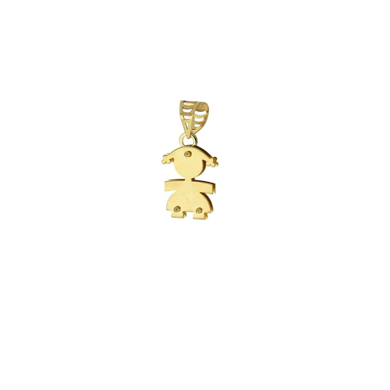 igold - Ciondolo Bimba in Oro 375% 9kt