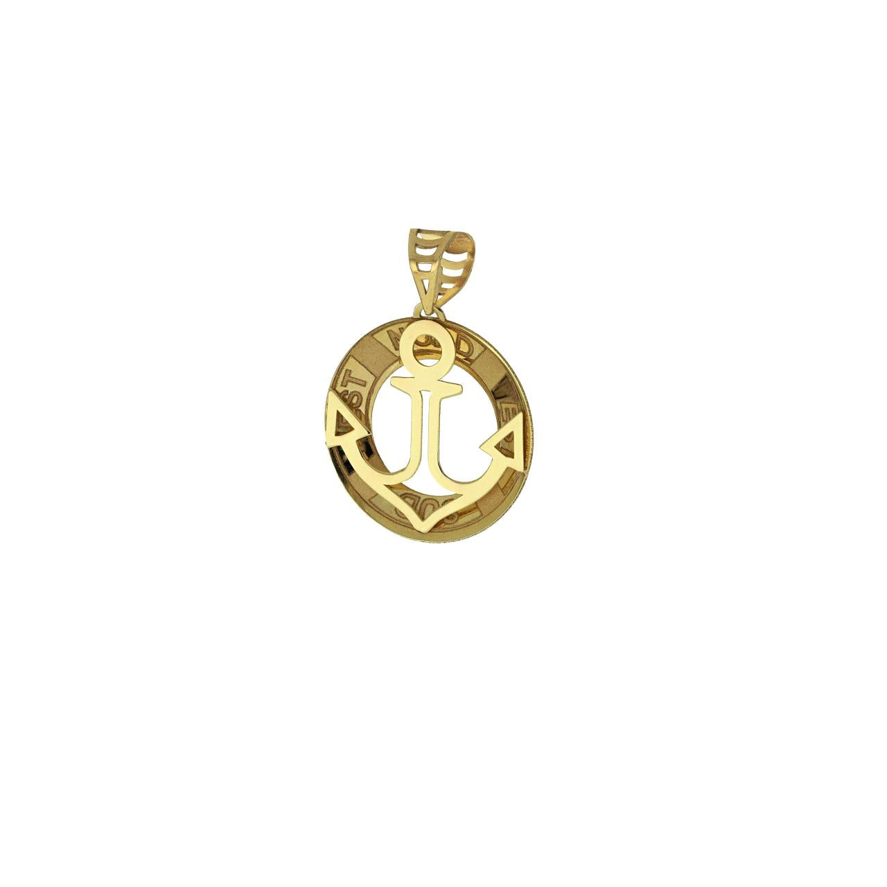 iGold - Ciondolo in Oro 375% con Ancora