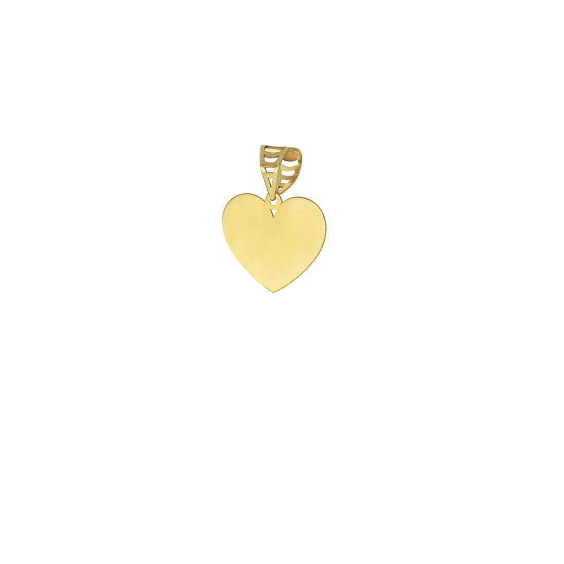 igold - Ciondolo cuore liscio in oro 375% 9kt