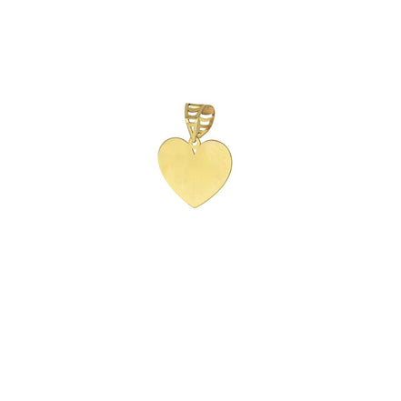 igold - Ciondolo cuore liscio in oro 375% 9kt