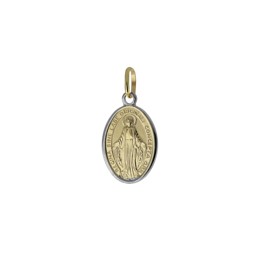 igold - Medaglia Miracolosa Bicolore in Oro 375% 9kt