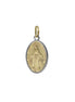 igold - Medaglia Miracolosa Ovale Bicolore in Oro 375% 9kt