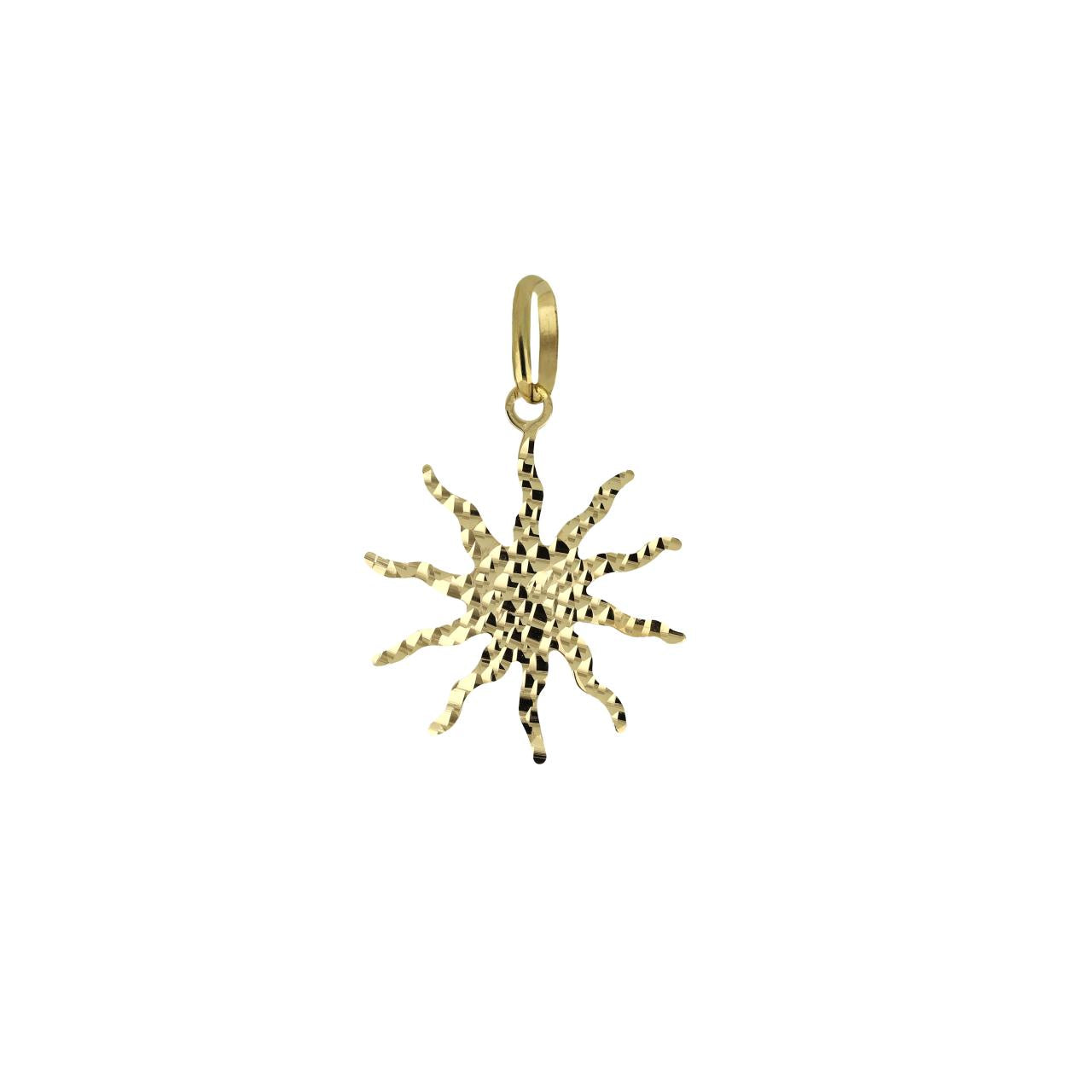igold - Ciondolo Sole in Oro 375% 9kt