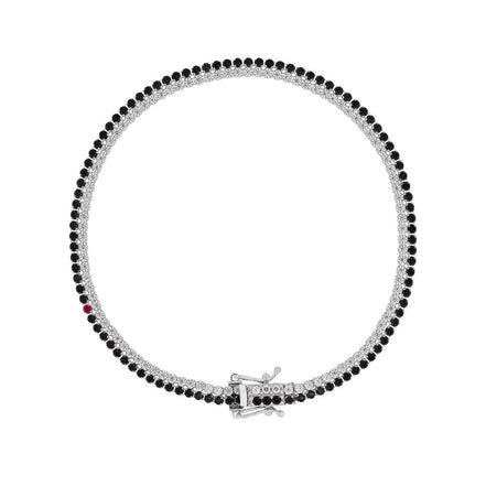 igold - Bracciale Tennis in Oro 375% 9kt con Zirconi Bianchi e Neri