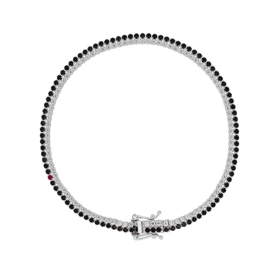 igold - Bracciale Tennis in Oro 9kt con Zirconi Neri