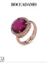 Anello boccadamo XAN190RS con cristallo rosso tormalina