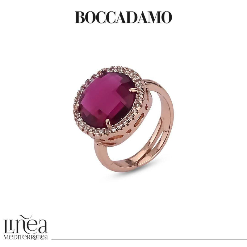Anello boccadamo XAN190RS con cristallo rosso tormalina