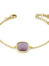 XB1014DP Bracciale placcato oro giallo con cristallo purple