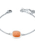 Bracciale con cristallo quadrato orange XB1014O