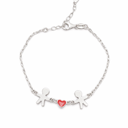 fico gioielli - Bracciale Bimbi con Cuore in Argento 925